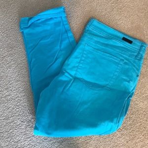 Kut from the Kloth Turquoise Jean Capris